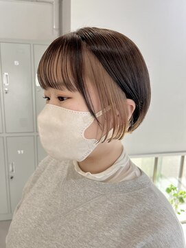 レンク(LENC) インナーカラー×ミニボブ