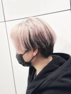 ビランチェ 池袋(bilancia) ピンクカラーナチュラルセンターパート韓国ホワイトピンク