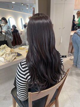 キャンバス バイ ネオリーブ 横浜西口(Canvas by neo.) アッシュグレー セミロング 赤味除去カラー sn