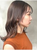レイヤーセミロング/ブラウンベージュ