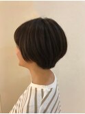 黒髪暗髪大人かわいいひし形小顔ショートボブ30代40代50代