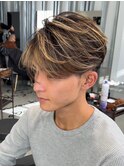波巻きツイストスパイラルパーマ/フェザーパーマ/眉毛/メンズ