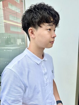 ヘアー アイス カンナ(HAIR ICI Canna) 20代30代大人マッシュ×センターパートニュアンスパーマ【清水】