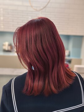 ドープリット(Dope LIT) ボルドーカラー/黒髪卒業/ブリーチカラー/似合わせヘア