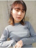 【La fith】外ハネボブ×毛先カラー｜ロブヘア