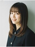 セミロング20代30代ストレートレイヤー前髪なし前髪あり越谷