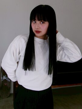 スワッグ(swag) 小顔丸み黒髪（暗髪）フレンチガーリー ロングヘア