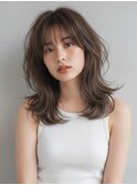 くびれ/レイヤーカット/切りっぱなしボブ/大宮/シースルー/前髪