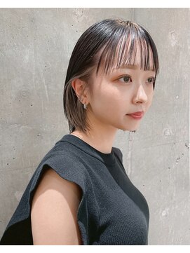 オーレント(AULENT) 切りっぱなしショート・ボブ/絶壁解消/前髪なし/20代/30代/丸顔