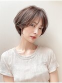 大人ショート　白髪ぼかし　脱白髪染め　ハイライト30代40代50代