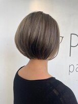 ヘアーメイクパウダー 天王寺寺田町店(Hair make powder) 大人可愛い30代40代50代ナチュラルショートボブオリーブ