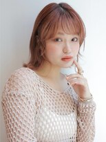 アグ ヘアー イロア 都島店(Agu hair iroa) 《Agu hair》オレンジブラウン×パーマ風カールロブ