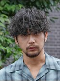 渋谷メンズパーマルーズパーマシャドウパーマ波巻きパーマゆるめ
