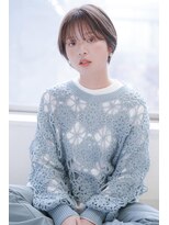 ヘアーズ ベリー 香椎店(hairs BERRY)&nbsp;BERRYショート美髪グレーベージュ小顔魅せフェミニン艶感カラー
