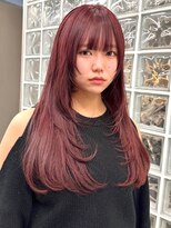 サンクプロジェクト(cinq PROJECT)&nbsp;艶感レッドレイヤーロング