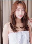 シースルーバング韓国風バタフライカットロングレイヤー20代Tf1