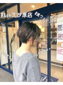 小顔ショートハイライト波ウェーブ