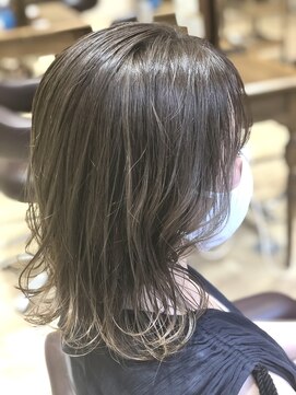 ジャストビューティ ルフレ 金沢八景店(Just Beauty Rufure) エアリーミディ/ショートパーマ/黒髪/ホワイトアッシュ