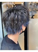 束感波巻きマッシュパーマ×ネイビー【weaves-SETAGAYA-】