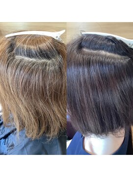 ヘアーメイク トレコローリ(hair make trecolori) 【trecolori  津田沼】ブラウン系白髪ぼかし