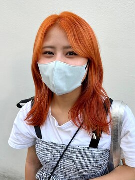 マジコ 下北沢本店(Magico) ダブルカラーオレンジベージュカラーケアブリーチ韓国ハイトーン