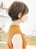大人可愛い/小顔カット/マッシュショート/ショートボブ/アッシュ