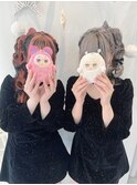 立体リボン サイドポニーハートアレンジ