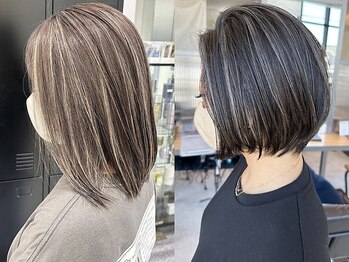 ストゥー(StueW.)の写真/カミカリスマ受賞の実力/気になる白髪をハイライトでお洒落に◇ナチュラル~メリハリ白髪ぼかしのご予約殺到