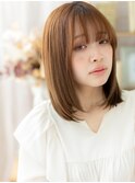 ミルクティーカラー艶髪ワンカールミディアムa川口20代30代40代