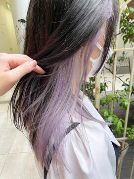 ブルー 盛岡店(BLUE) グレーベージュ/レイヤーロング/前髪パーマ