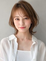 エトラ 渋谷店(etora)&nbsp;前髪 アンブレラカラー こなれミディ イメチェン ウェーブパーマ