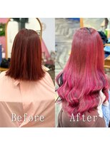 あるじゃんすー 名古屋店 レッドピンク#シールエクステ#イメチェン#インナー#韓国#名古屋