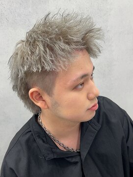 ルースト 西院店(ROOST) スパイキー×ホワイトシルバー×ピンパーマ