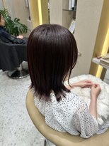 プアメリア 名古屋(Puamelia)&nbsp;艶感カラー/ブリーチなし紫/髪質改善/ケアカラー