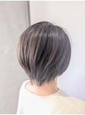 【中村のぞみ】プラチナアッシュ×ショートカット