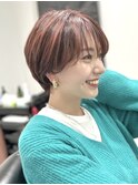 似合わせショート/フェザーショート/細めハイライト
