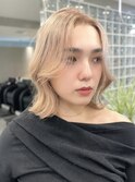 ミルクティーベージュダブルカラーハイトーンカラーレイヤー韓国