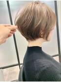 ホワイトグレージュ/ミニウルフ/チェリーブラウン