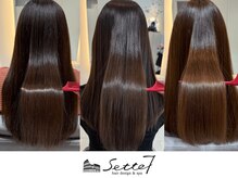 天使の輪ができる☆カラー髪質改善トリートメント！　ビフォー/アフター　（学芸大学）