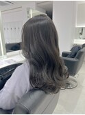 【ツナ】ブリーチなし透明感カラー アッシュグレーカラー