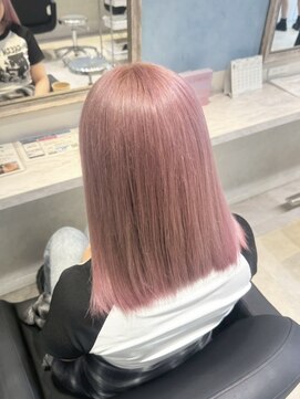 アソビセカンド 原宿(ASOBI 2nd) ピンクベージュ　ブリーチ　ハイトーン　髪質改善