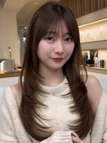 アビー(ABBEY3) 顔まわり顔周り前髪カットミディアムレイヤーロングレイヤー