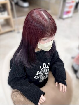 プランタン フォー ヘアー(printemps FOR HAIR) デザインカラー／ワインレッド/暖色カラー