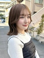 ラグーン 原宿 表参道(LAGOON)&nbsp;ブリーチなしマロンベージュ韓国風美髪くびれ巻きエアリーロング