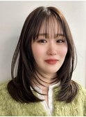 レイヤーカット/顔まわりレイヤー/ハッシュカット