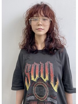 ジュノ 鹿児島中央店(Juno) ミディアムクセ毛風パーマ