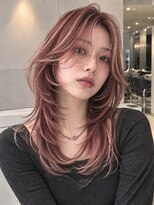 アースオーセンティック 立川店(EARTH Authentic)&nbsp;ピンクベージュ×ハッシュカット