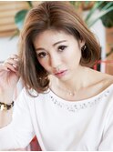 大人かわいくやわらか美シルエットのふんわりボブ♪