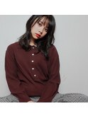 暗髪ミディアム