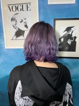 アスイン(asuin) パープルカラー、毛先濃いめ！